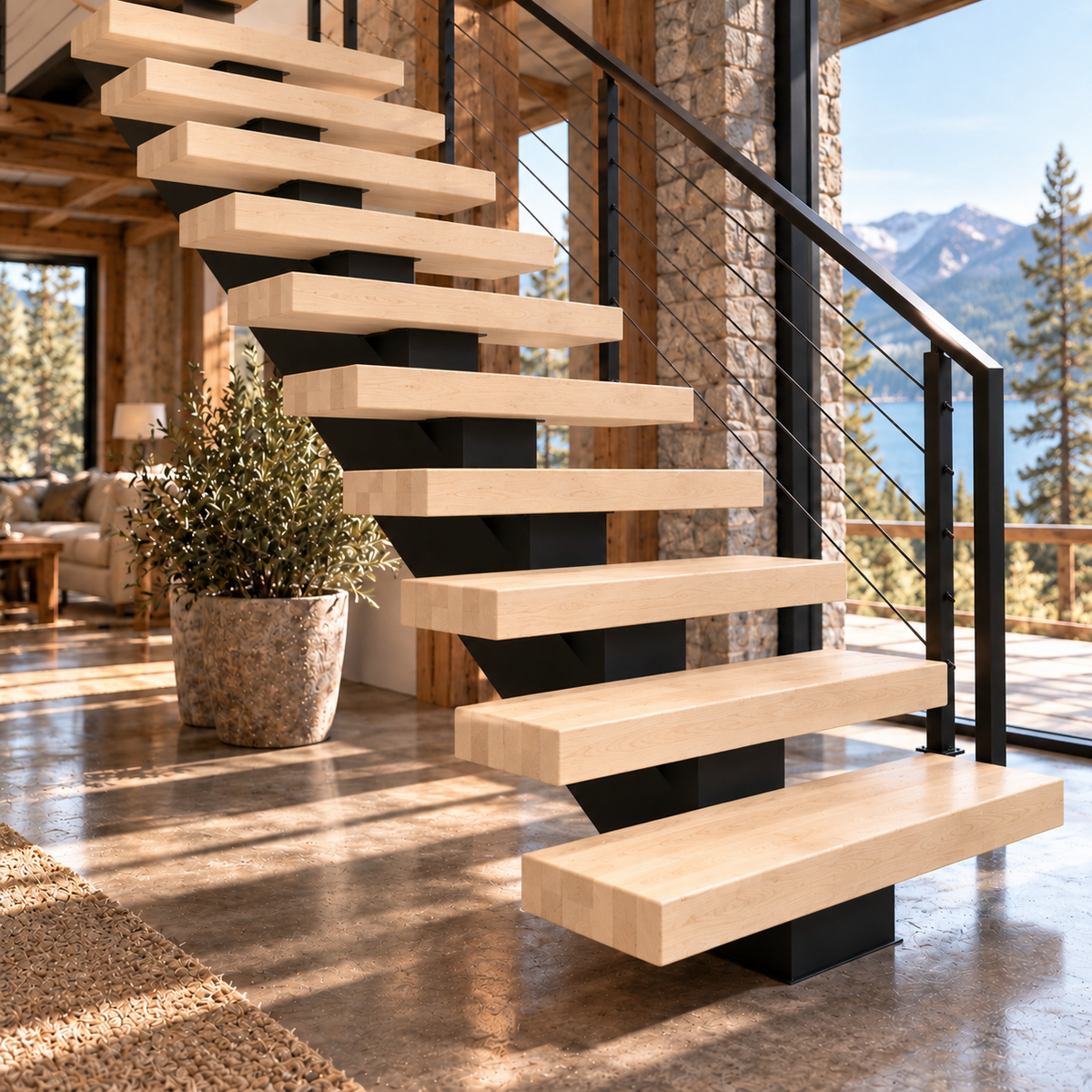 Sugar Maple Stair Treads