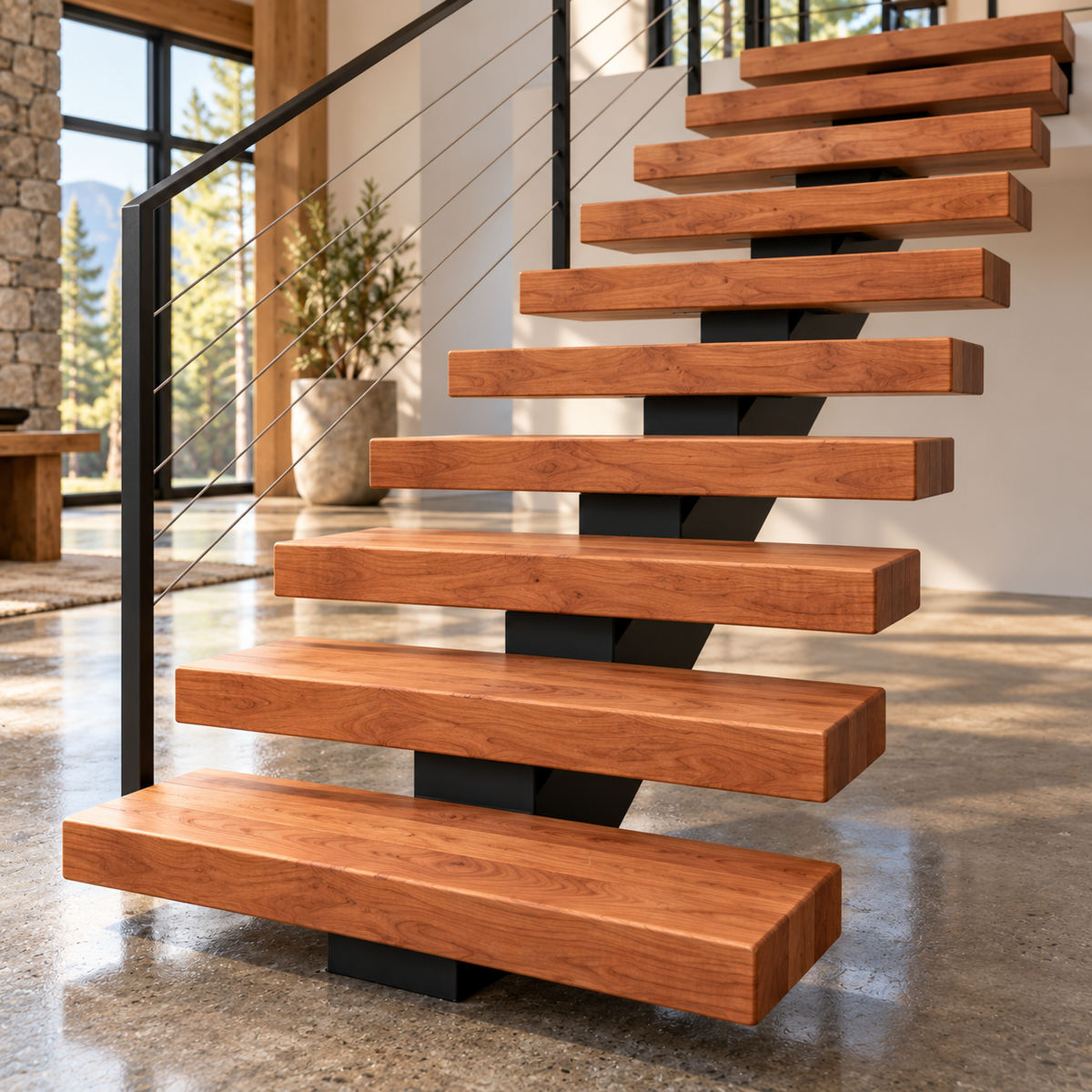Cherry Wood Stair Treads