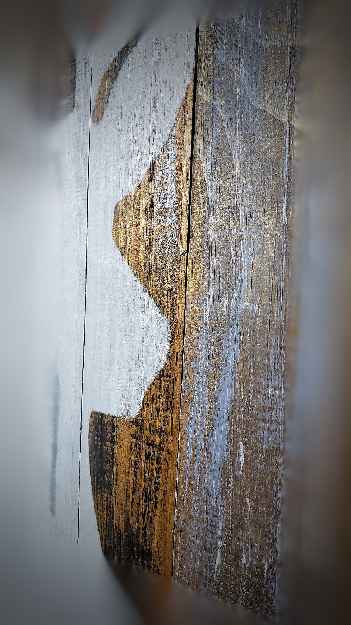 Tête de cerf sur bois — style rustique