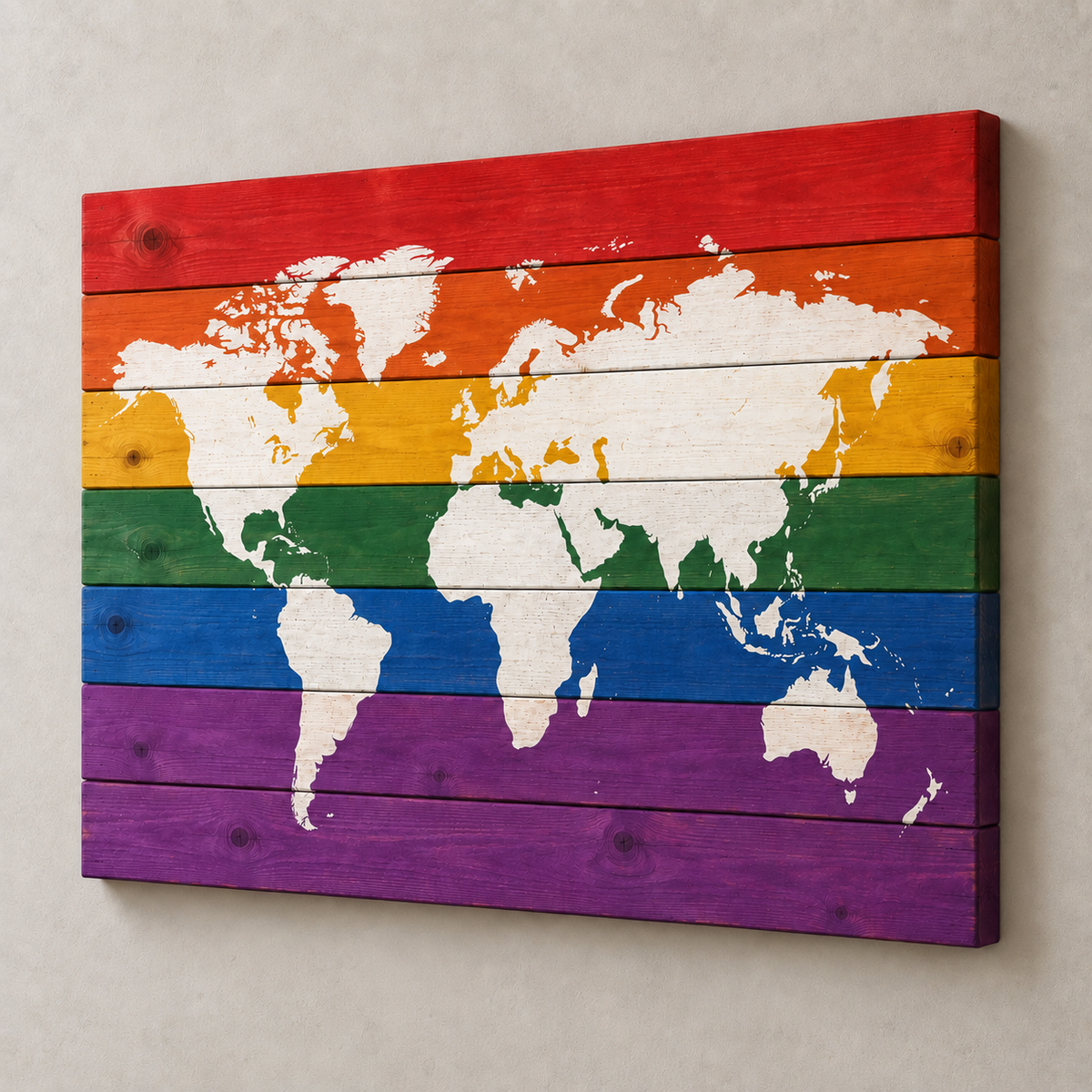 Carte du monde — drapeau de la fierté