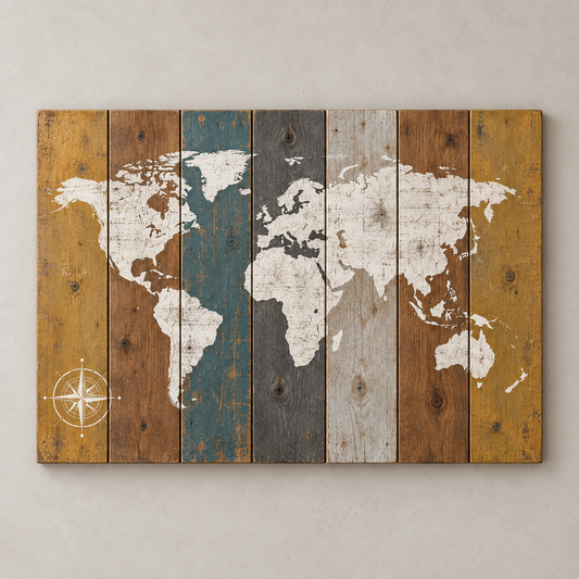 Rustic Chic or Distressed Chic Map | 1 AVAILABLE