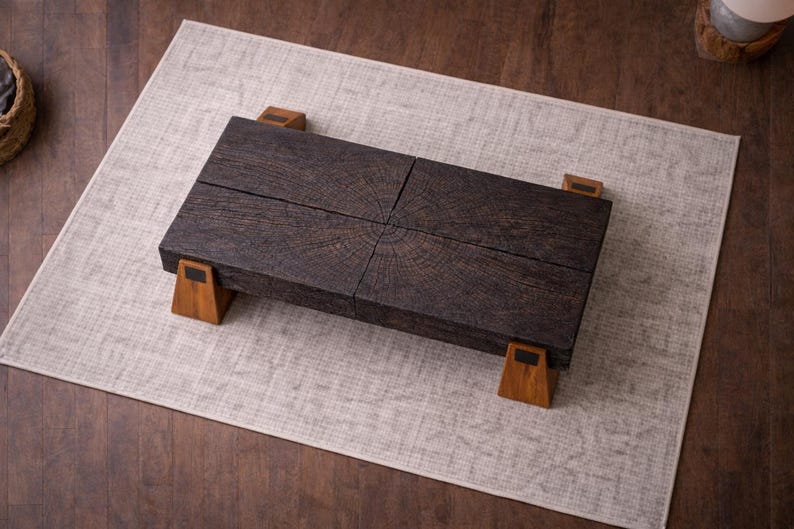 Serenity Coffee Table — handmade pine with Shou Sugi Ban finish, view 7