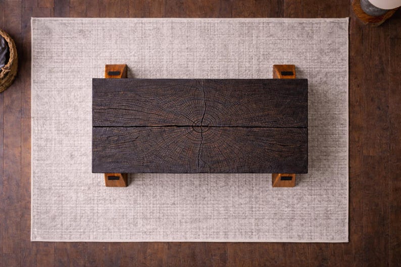 Serenity Coffee Table — handmade pine with Shou Sugi Ban finish, view 4