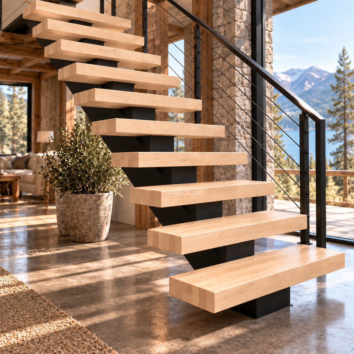 Sugar Maple Stair Treads