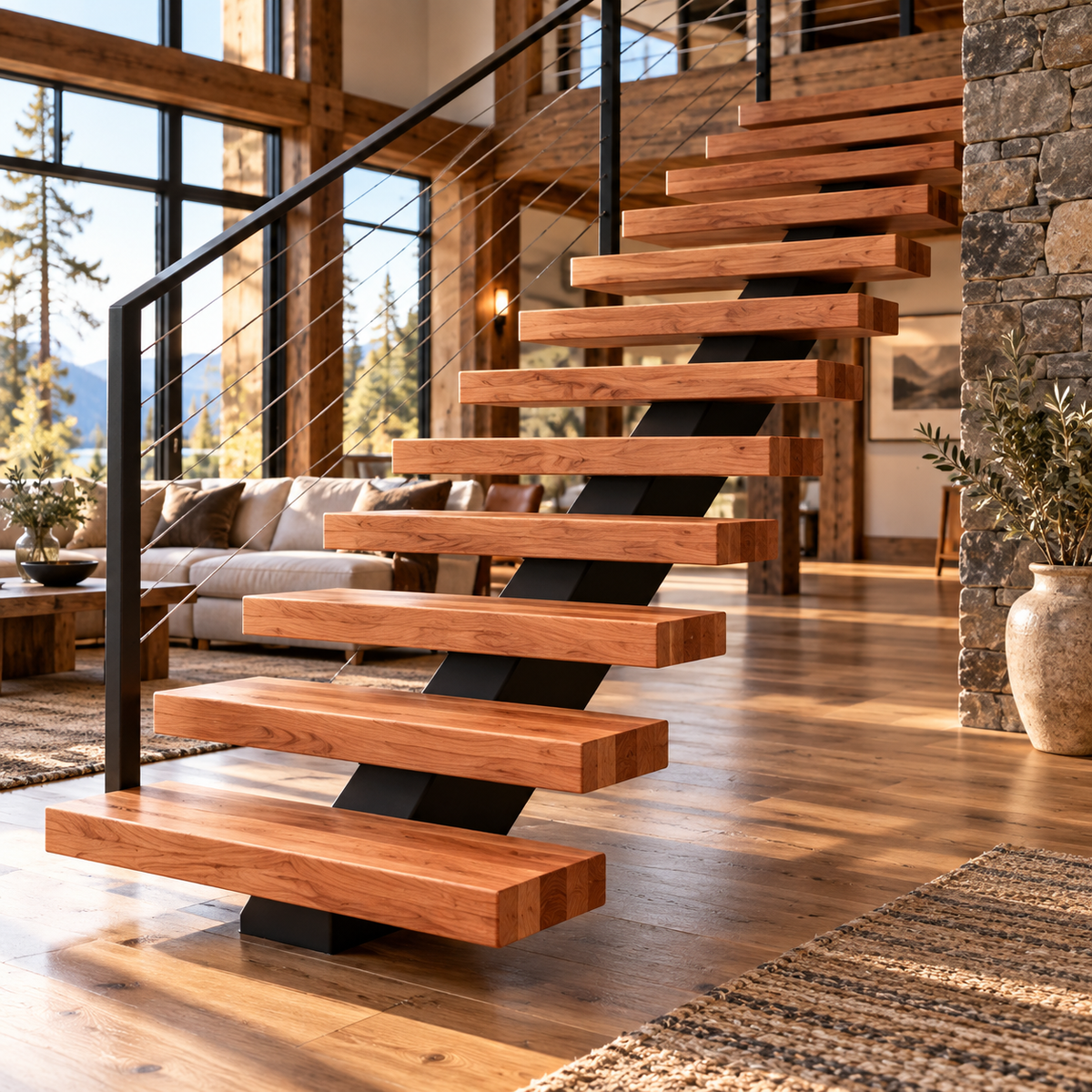 Cherry Wood Stair Treads