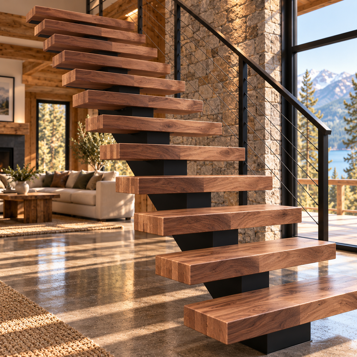 Black Walnut Stair Treads