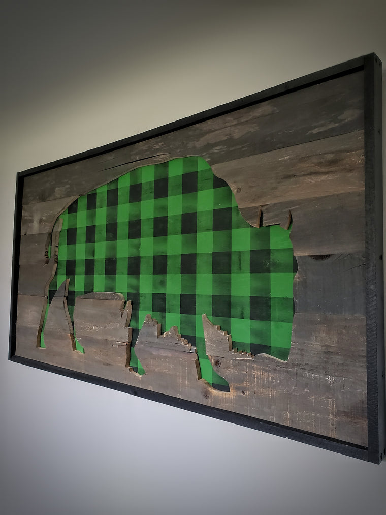 Barnwood Bison | Plaid