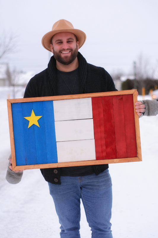 Acadian Barnwood Flag