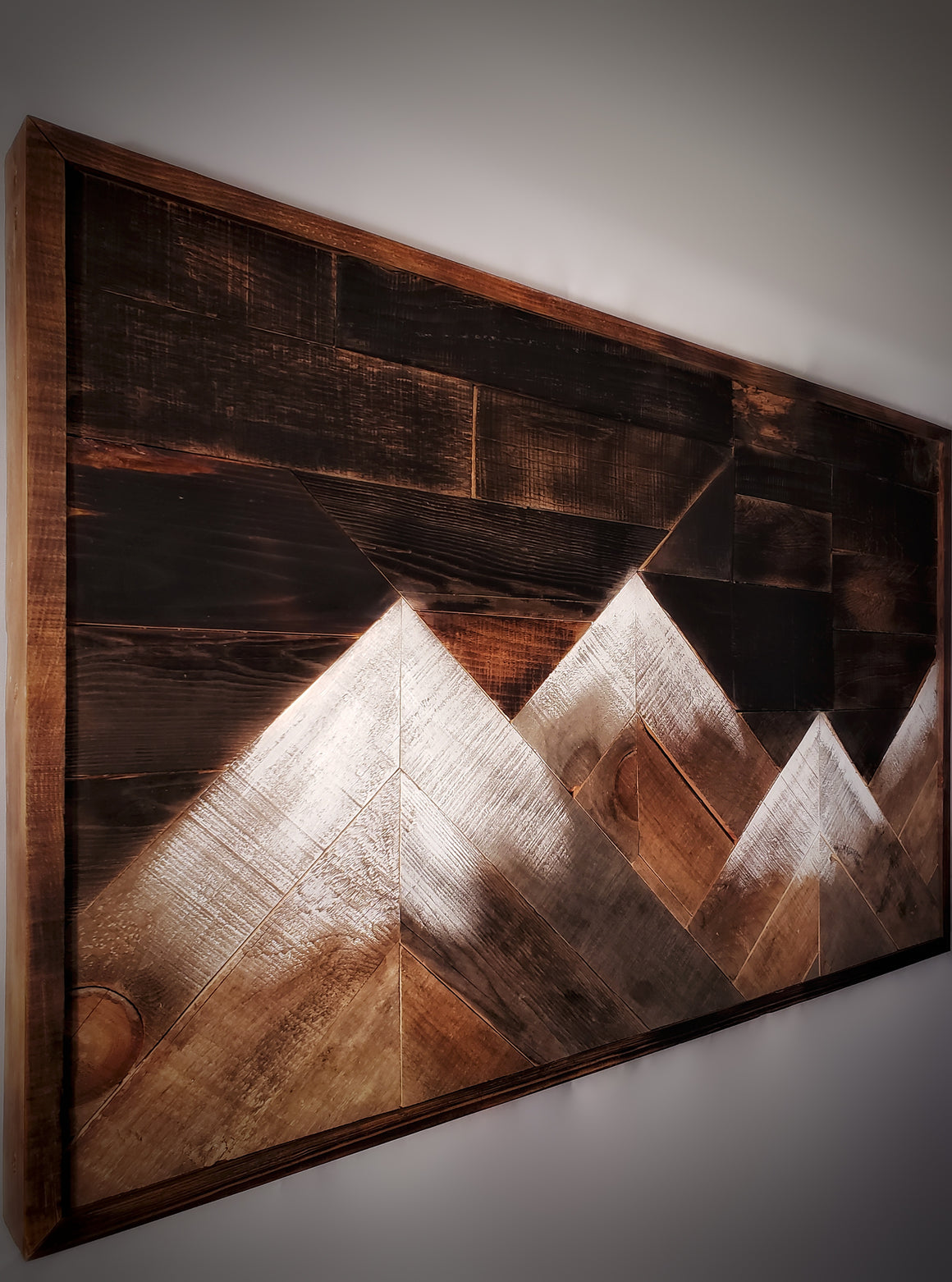 Rustic Mountain Wood Art