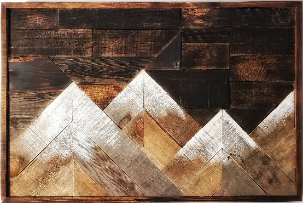 Rustic Mountain Wood Art