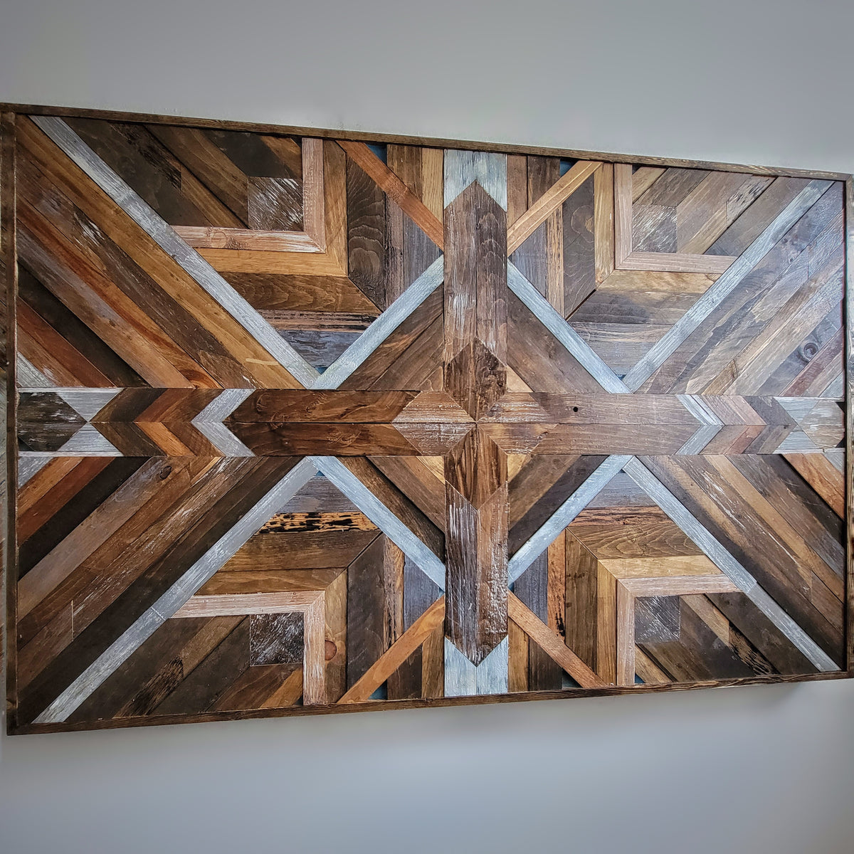 Sanctuary 1.0 | Geometric | Aztec | Wood Wall Art | Reclaimed Wood | Wall Hanging | Wooden Art | Handmade | Woodwork | Boho | Rustic | Chic