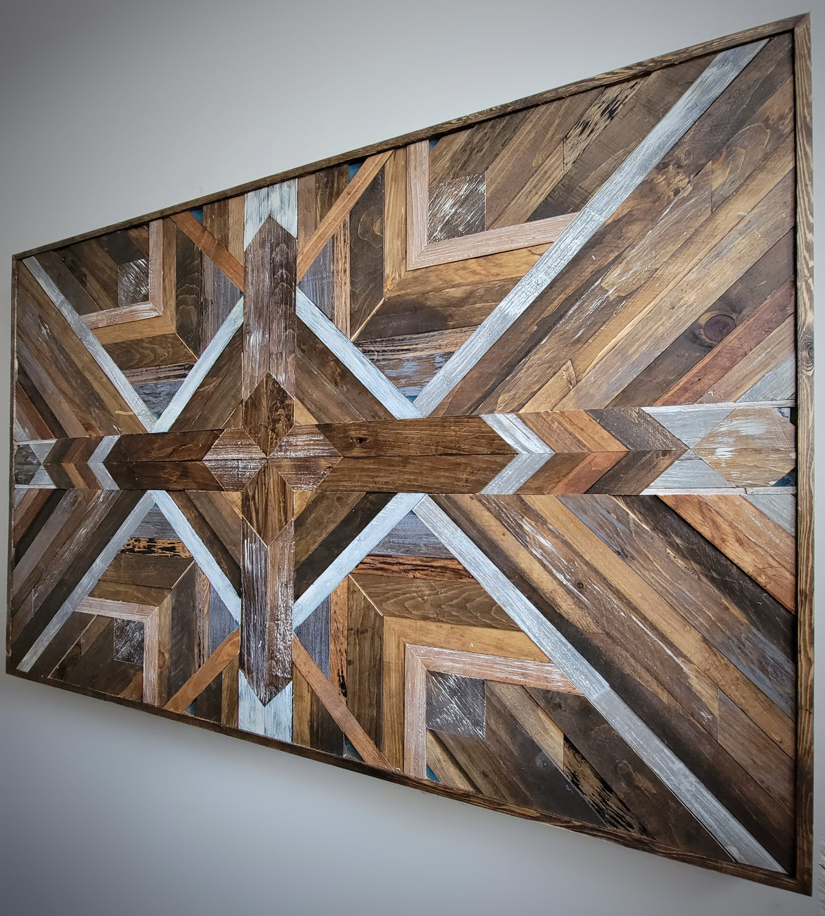 Sanctuary 1.0 | Geometric | Aztec | Wood Wall Art | Reclaimed Wood | Wall Hanging | Wooden Art | Handmade | Woodwork | Boho | Rustic | Chic