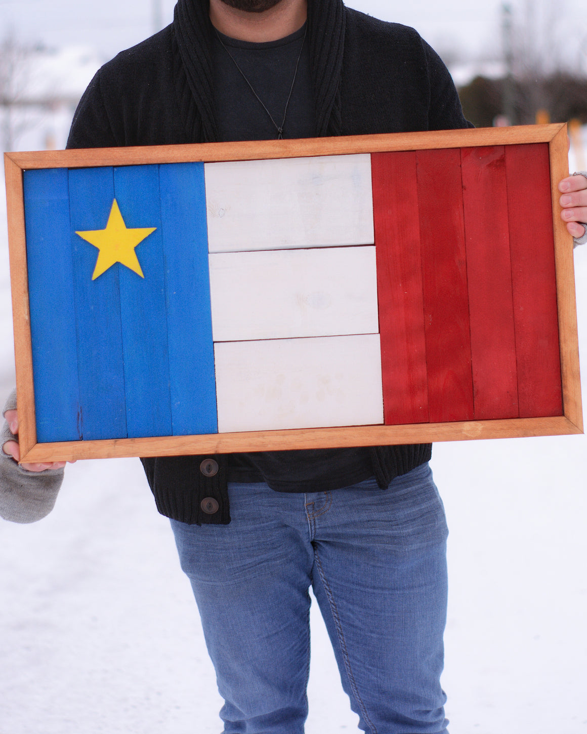 Acadian Barnwood Flag