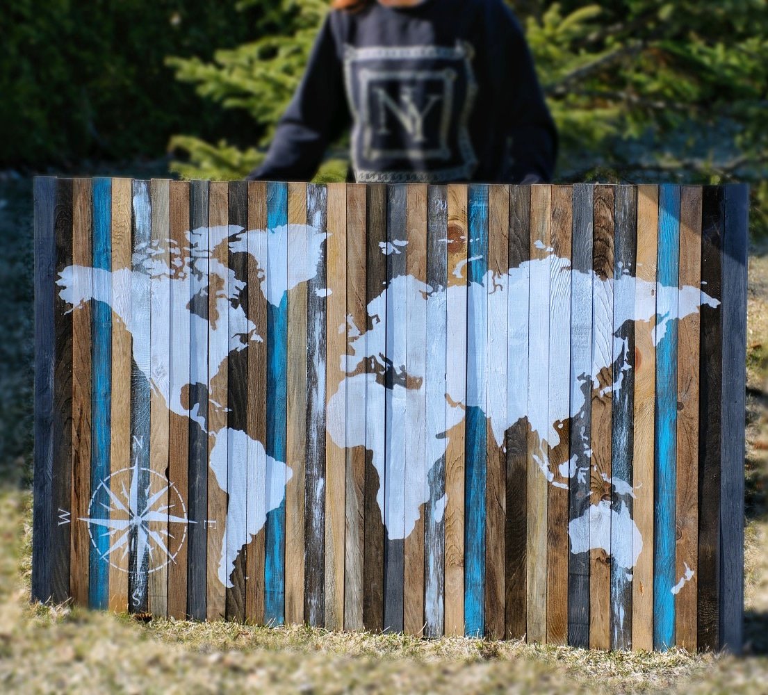 Rustic Chic or Distressed Chic Map | 1 AVAILABLE
