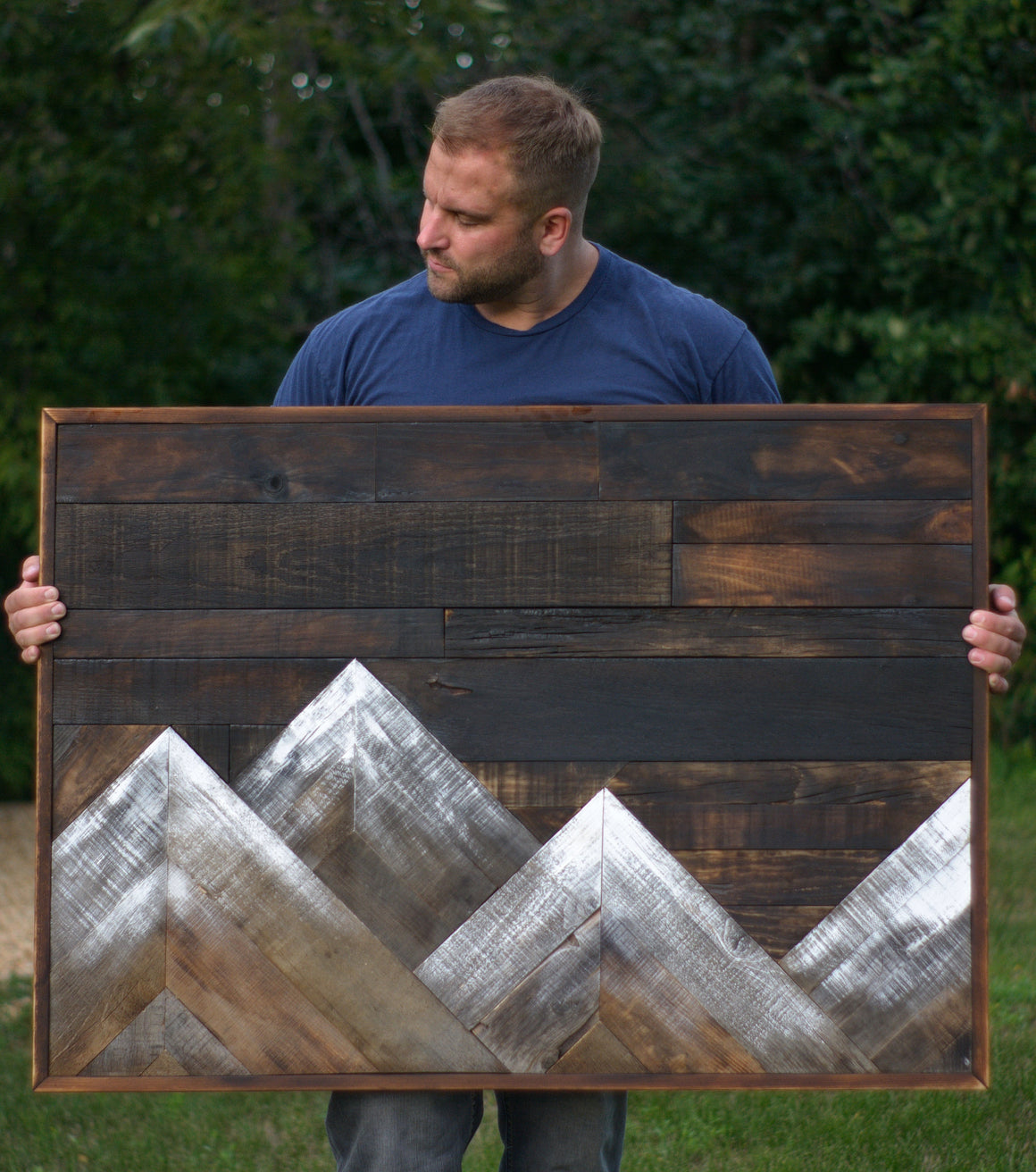 Rustic Mountain Wood Art