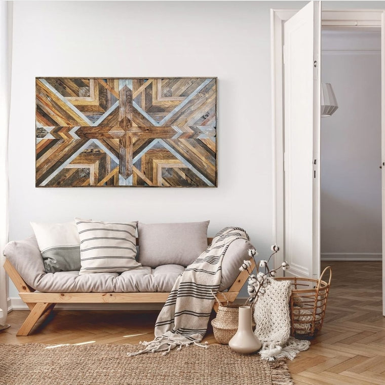 Sanctuary 1.0 | Geometric | Aztec | Wood Wall Art | Reclaimed Wood | Wall Hanging | Wooden Art | Handmade | Woodwork | Boho | Rustic | Chic
